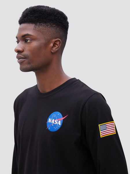 Світшот (кофта) Alpha Industries SPACE SHUTTLE LONG SLEEVE TEE Чорна 28964 фото