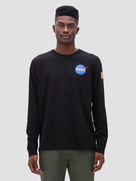 Світшот (кофта) Alpha Industries SPACE SHUTTLE LONG SLEEVE TEE Чорна 28964 фото