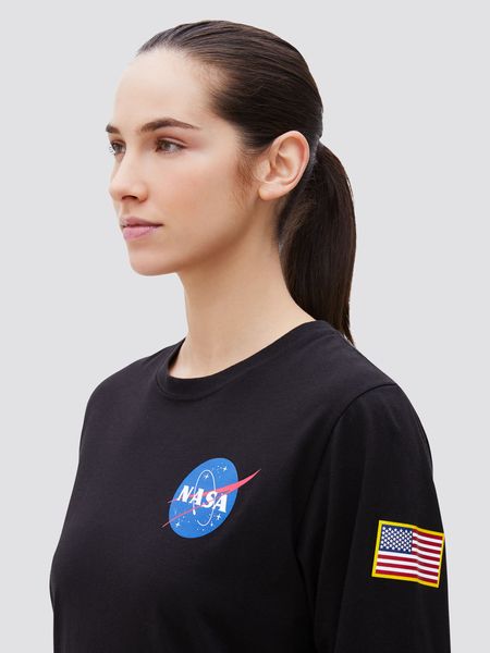 Світшот (кофта) Alpha Industries SPACE SHUTTLE LONG SLEEVE TEE Чорна 28964 фото