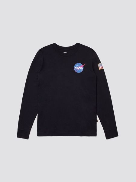 Світшот (кофта) Alpha Industries SPACE SHUTTLE LONG SLEEVE TEE Чорна 28964 фото