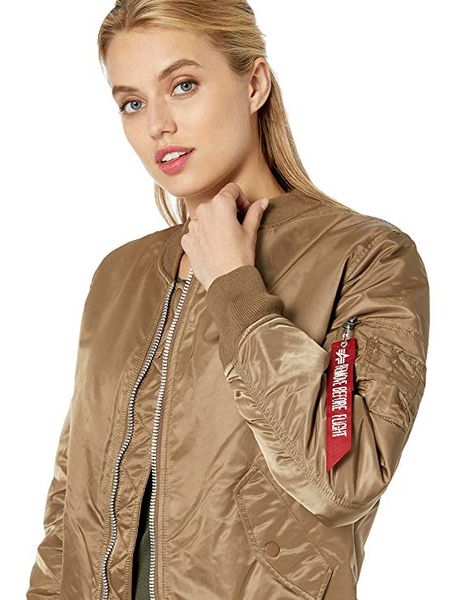 Куртка (бомбер) Alpha Industries MA-1 Laced W Коричнева 28851 фото