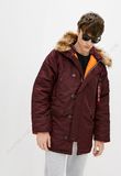 Куртка Alpha Industries N-3b Slim Fit Parka Бордова 27773 фото