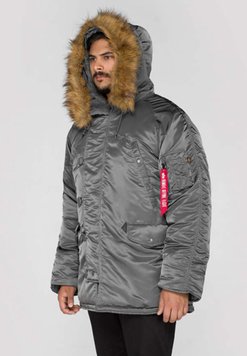 Куртка Alpha Industries N-3B Parka Сіра 28084 фото