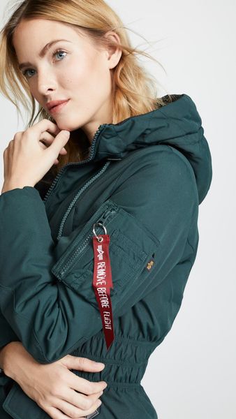 Пуховик Alpha Industries N-3B Down Parka W Зелений 28861 фото