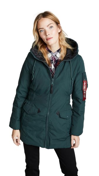 Пуховик Alpha Industries N-3B Down Parka W Зелений 28861 фото