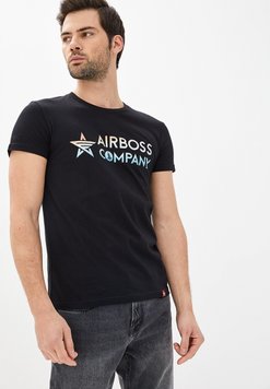 Футболка Airboss Mars Logo Чорна 29085 фото