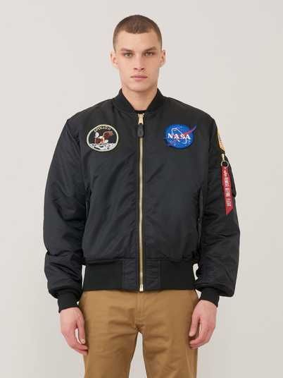 Бомбер Alpha Industries Apollo MA-1 чорний — купити оригінальну