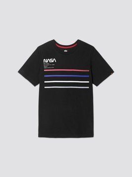 Футболка Alpha Industries NASA Line Tee Черная 29033 фото