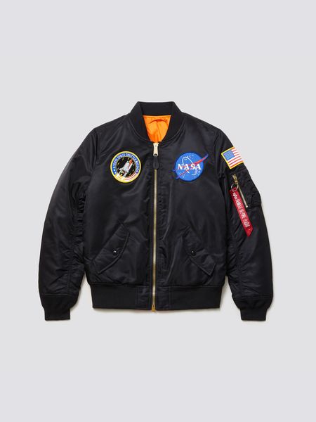 Куртка (бомбер) Alpha Industries MA-1 NASA Flight Jacket W Чорна 28871 фото