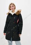 Жіноча зимова куртка N-3b Alpha Industries Elyse Parka Чорна 28825 фото