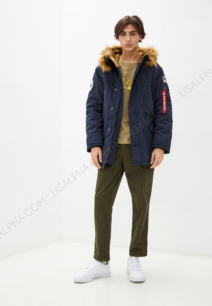 Куртка Alpha Industries N-3B Alpine Parka Синя 28501 фото