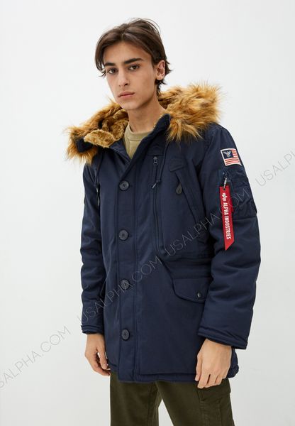 Куртка Alpha Industries N-3B Alpine Parka Синя 28501 фото