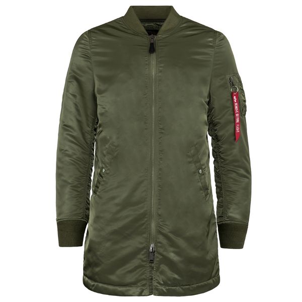 Куртка Alpha Industries MA-1 Long Зелена 28373 фото