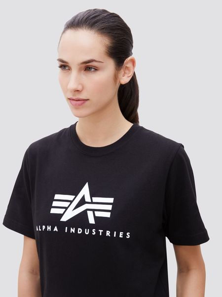 Футболка Alpha Industries BASIC LOGO TEE Чорна 28991 фото