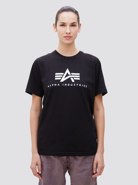 Футболка Alpha Industries BASIC LOGO TEE Чорна 28991 фото