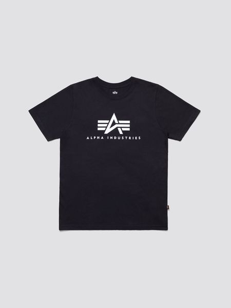 Футболка Alpha Industries BASIC LOGO TEE Чорна 28991 фото