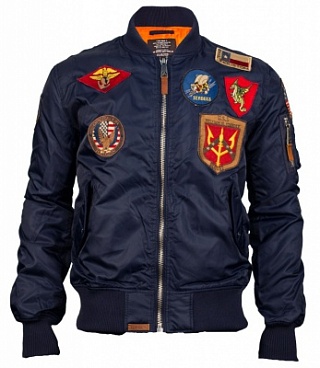 Top Gun Куртка Top Gun Nylon Bomber Jacket with Patches, MA-1