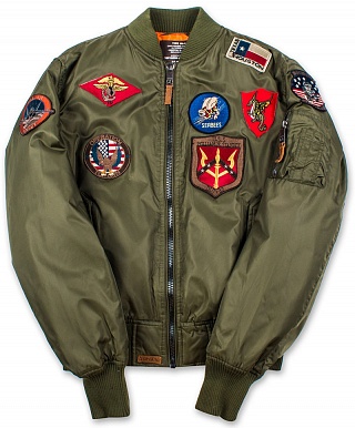 Top Gun Куртка Top Gun Nylon Bomber Jacket w/p, MA-1 Olive